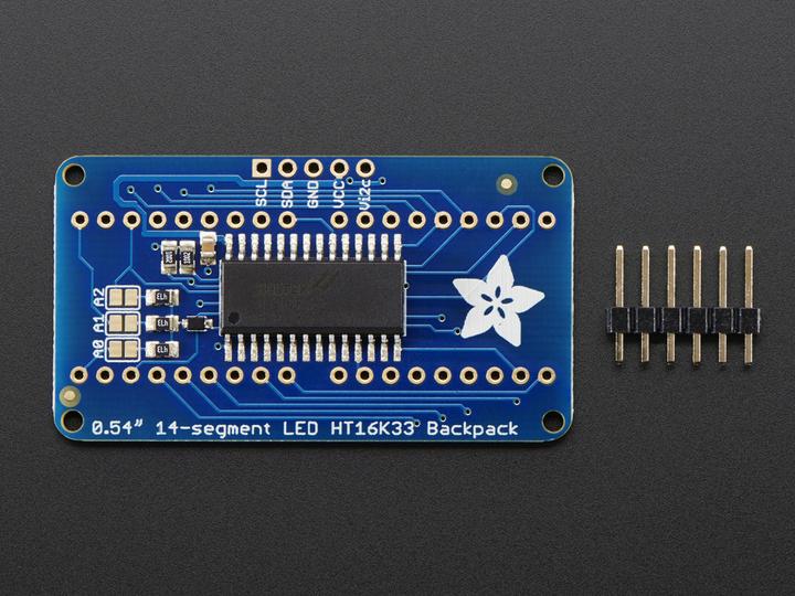 Immagine prodotto Adafruit Display alfanumerico giallo-verde 4 caratteri I2C (Display)