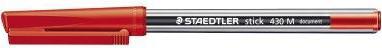 Produktbild Staedtler ® Einwegkugelschreiber stick 430 0,35mm rot Kappenmodell dokumentenecht (Rot, 1 x)