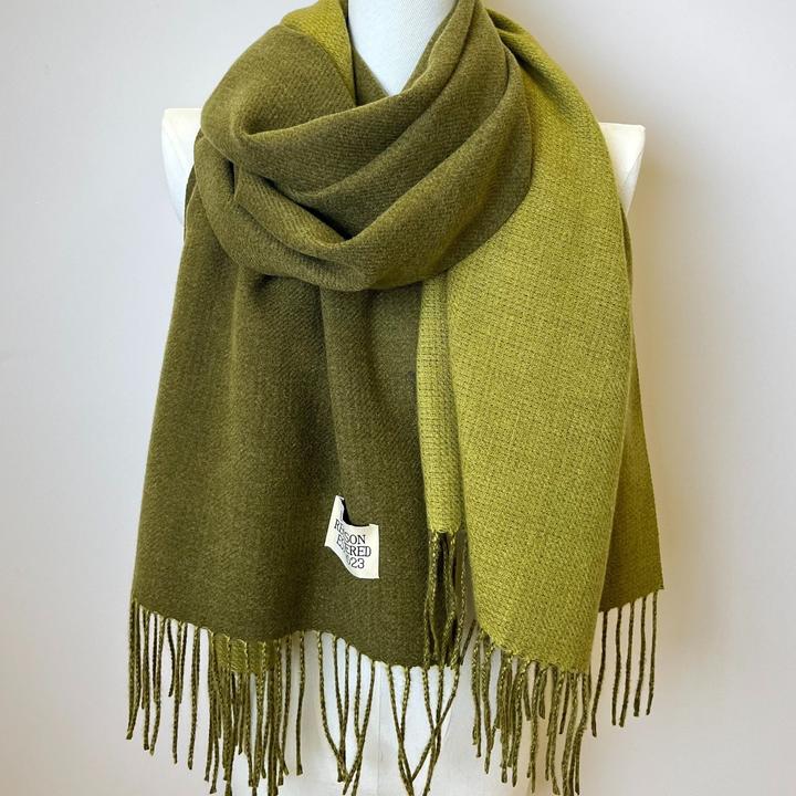 Produktbild Only-Bags.Store Doppelseitiger Schal Zwei Farben Einfacher Basic Imitation Kaschmir Quaste Schal Herbst Winter