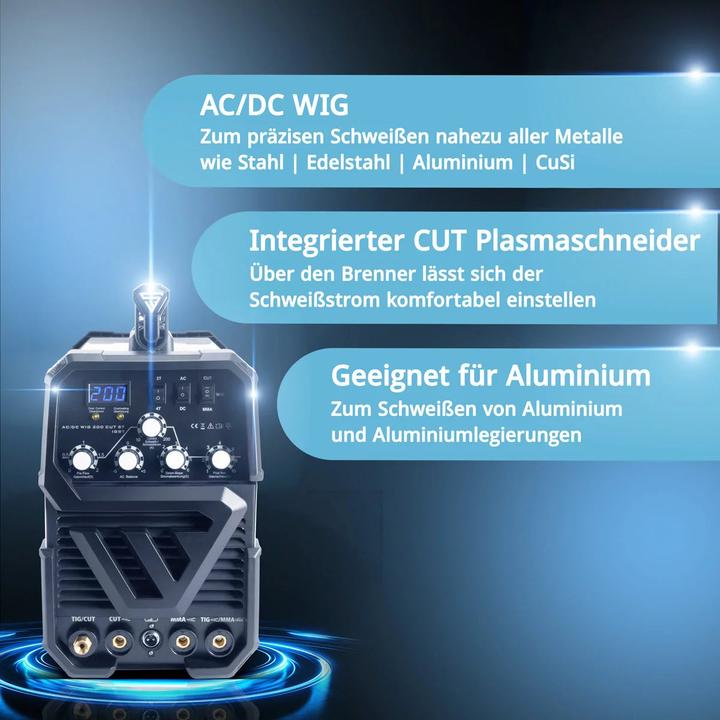 Actual product image Stahlwerk Welding machine AC DC Wig 200 ST IGBT with plasma cutter, fully equipped