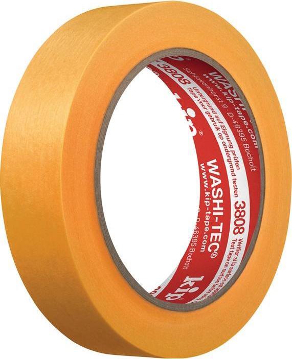 Image du produit Kip Ruban de masquage 3808 WASHI-TEC® Premium Goldkrepp® lisse orange Longueur 50 m Largeur 18 mm (180 mm)