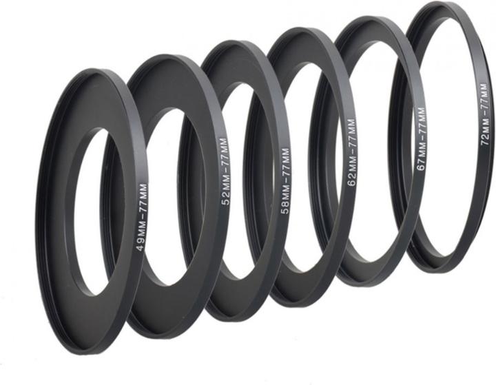 Actual product image Kase Reducing ring aluminum 49-52-58-62-67-72 to 77mm (Filter adapter, 49 mm)