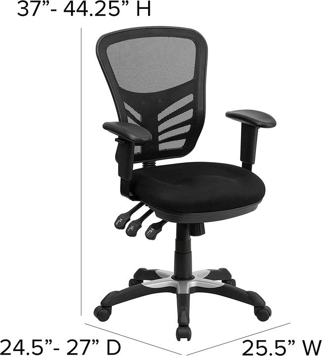 Image du produit Flash Furniture Chaise de bureau, filet noir