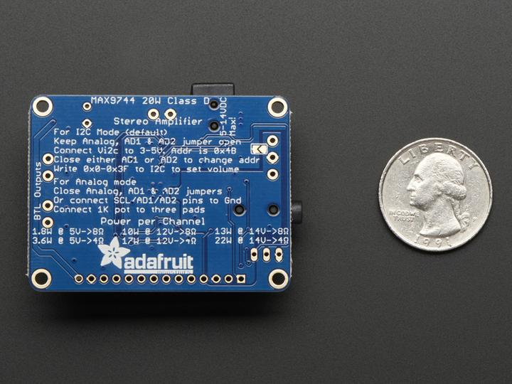 Actual product image Adafruit Stereo Class D Audio Amplifier MAX9744 (Add-on)