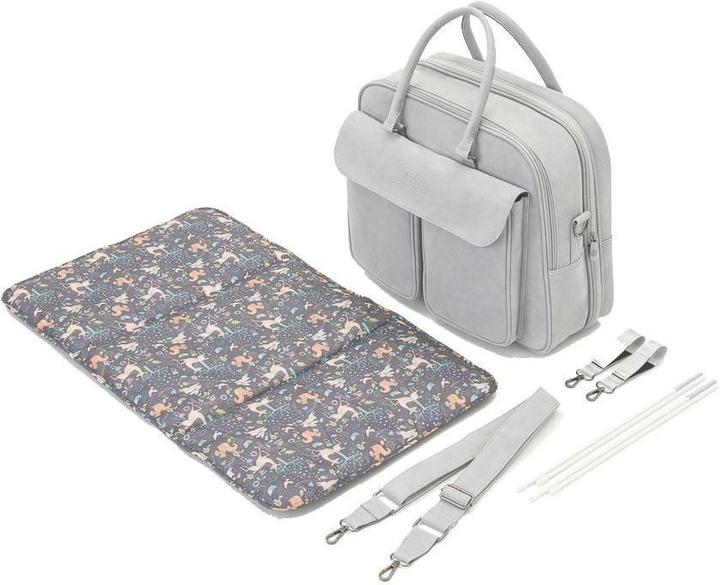 Image du produit Bizzi Growin POD Baby Travel Cribing Changing Bag - Vegan Leather - Whisper Grey