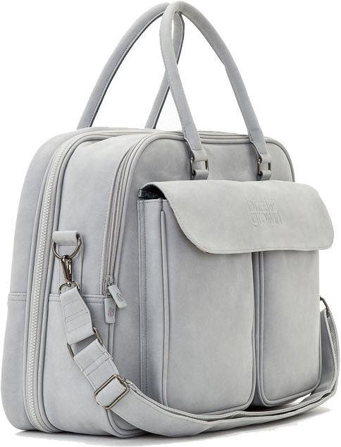 Image du produit Bizzi Growin POD Baby Travel Cribing Changing Bag - Vegan Leather - Whisper Grey