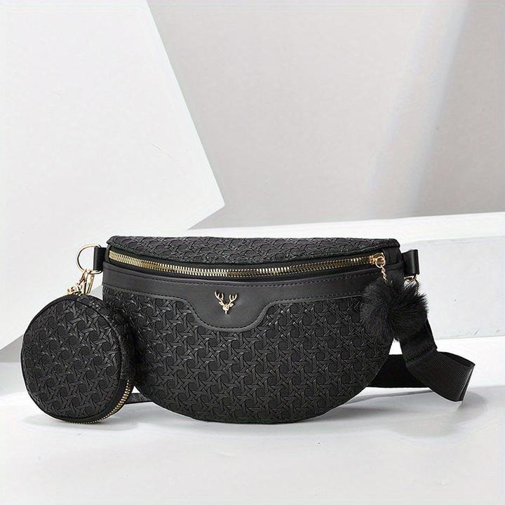 Image du produit Only-Bags.Store Ensemble de deux pièces décorées de cerfs Sac de poitrine à la mode Crossbody Bag