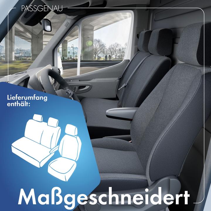 Actual product image Walser Seat covers for Fiat Ducato single seat and double bench front in polyester BJ 06/2014 today