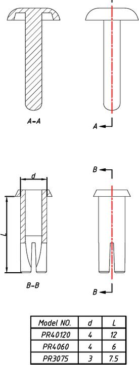 Immagine prodotto Makeblock Rivetto di plastica R40120 (Elementi strutturali)