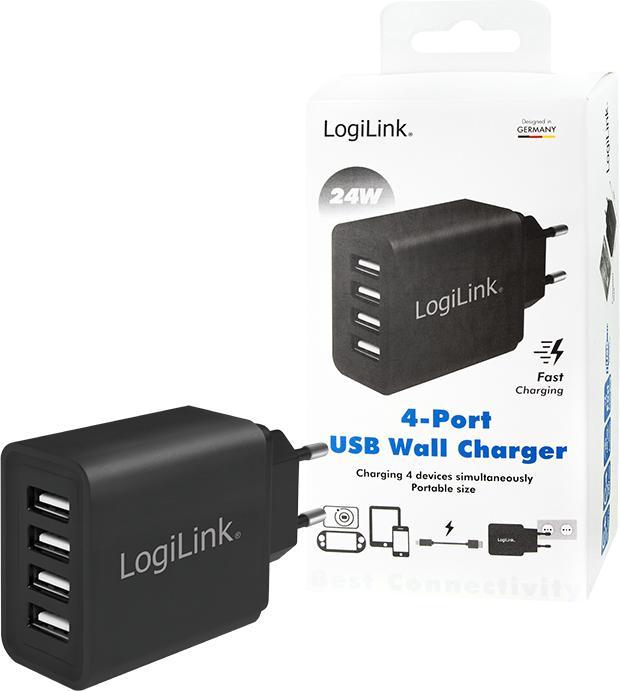 Produktbild LogiLink USB Steckdosenadapter (24 W)