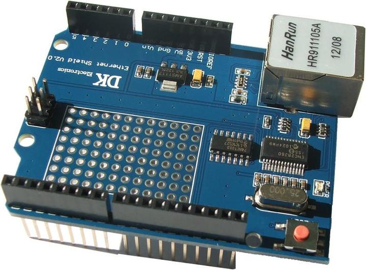 Image du produit Deek-Robot DK ENC28J60 Bouclier Ethernet SPI pour Arduino et Comp. (Bouclier)