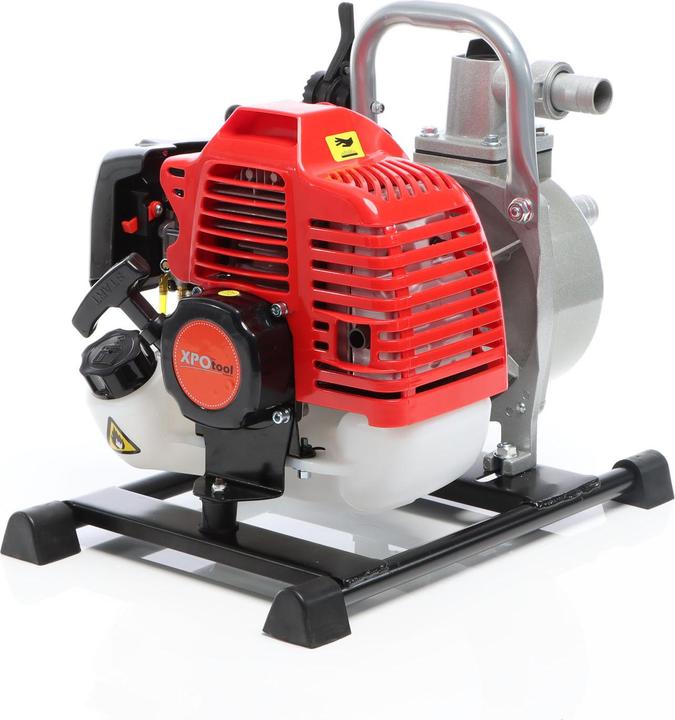 Produktbild XPOtool Benzin Wasserpumpe 1,25kW 25,4mm 8.000l/h 30m Gartenpumpe 2-Takt-Motor (Gartenpumpe)
