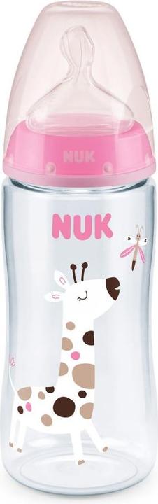 Produktbild NUK First Choice+ 3er-Flaschen-Set mit Temperature Control, 300ml, 0-6 Monate, beige, rosa, weiss (300 ml)