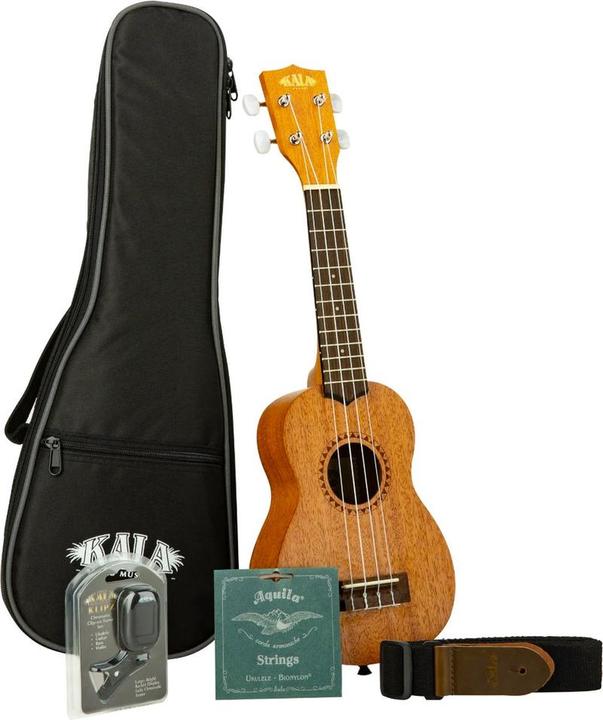 KALA KA KA 15 S BNDL RW startersset sopraan ukelele + gigbag + tuner + riem + snaren (Soprano, Soprano)