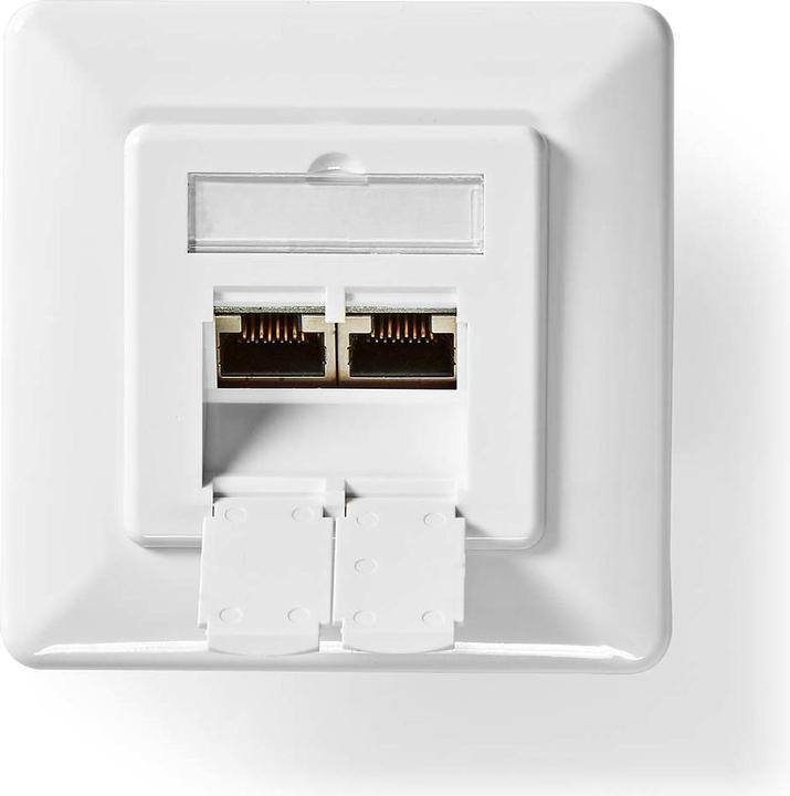 Nedis Netzwerk-Wanddose | Unterputz | 2-Port port(s) | CAT6 | Gerade | Buchse | Vergoldet | PVC | We