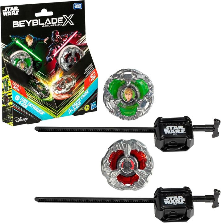 Actual product image Hasbro Beyblade X and Star Wars Collab Luke Skywalker 4-80B vs. Darth Vader 4-60B Multipack, Set (English)