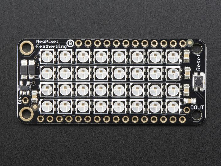 Actual product image Adafruit NeoPixel FeatherWing 4x8 RGB LED Add-on