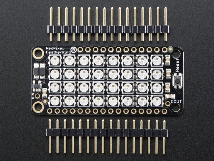 Actual product image Adafruit NeoPixel FeatherWing 4x8 RGB LED Add-on