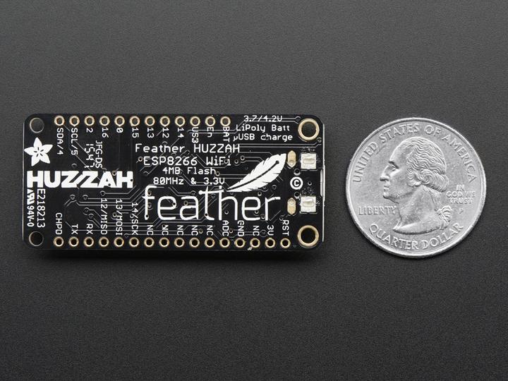 Actual product image Adafruit Feather HUZZAH with ESP8266 WiFi (Various)