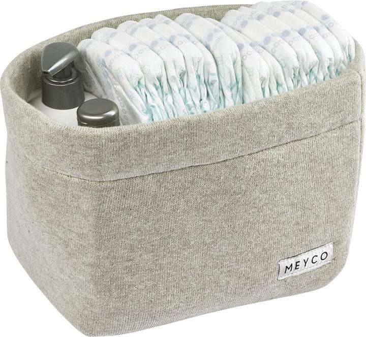 Actual product image Meyco Wrap stitch basket small Knit basic sand melange