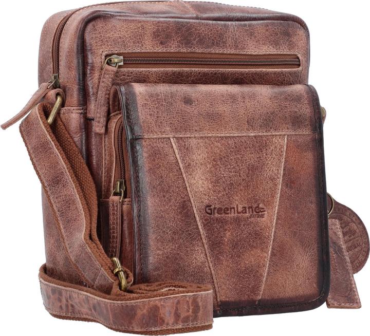 Actual product image Greenland Nature Mascu & Line shoulder bag leather 25 cm
