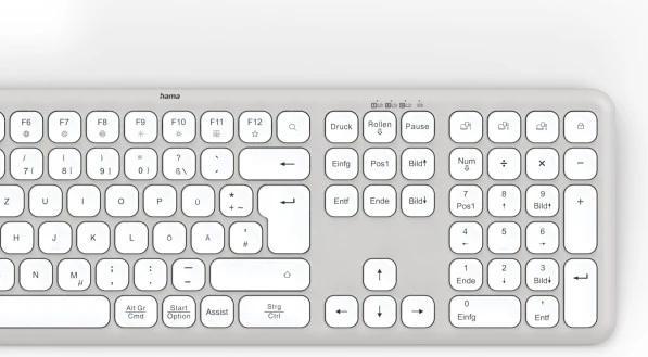 Immagine prodotto Hama Tastiera multi-dispositivo WK-550 wireless e Bluetooth WS QWERTZ (DE, Senza fili)