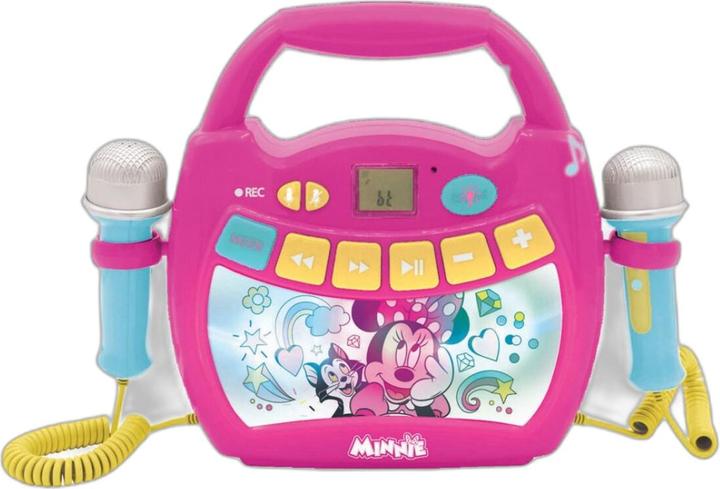 Lexibook Minnie Mouse Bluetooth Lautsprecher mit Lichteffekte und Mikrofonen, Batterie wiederaufladbar