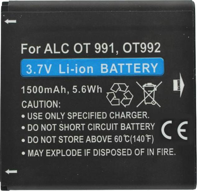 Immagine prodotto Alcatel Batteria One Touch 991 BatteryBY78, CAB32A0000C1, CAB32A0000C2, TLiB32A
