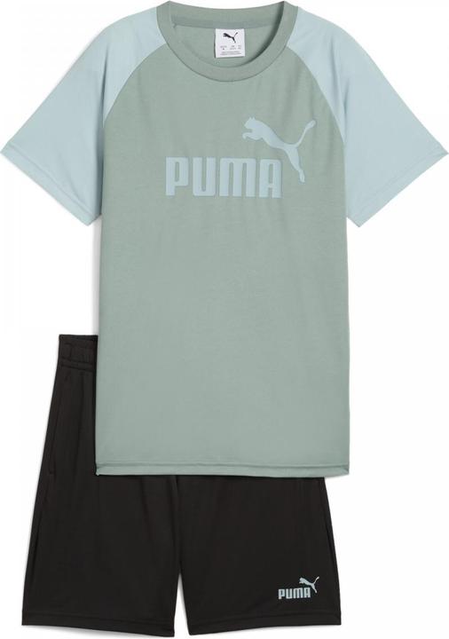Actual product image Puma ESS No.1 Logo Poly Tee and Shorts Set B (140)