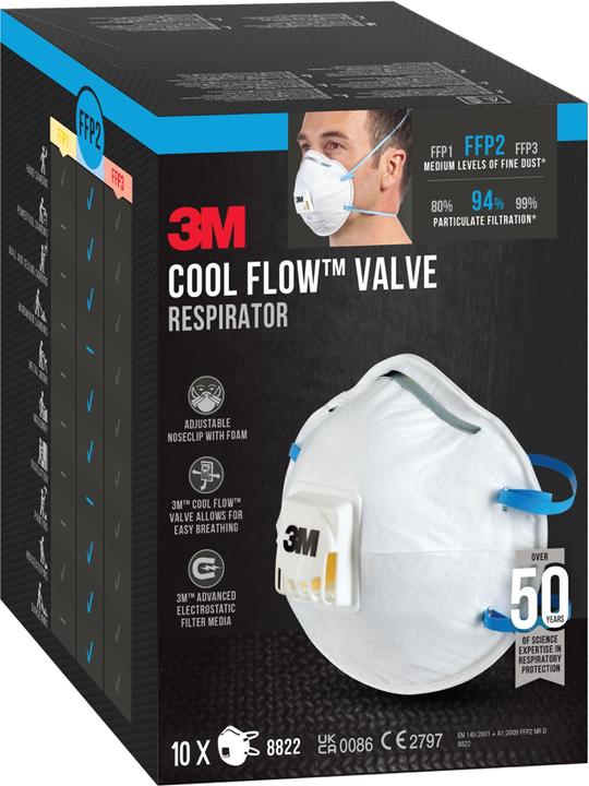 Produktbild 3M Atemschutzmaske 8822 (FFP2, 10 x)