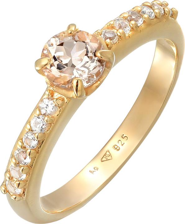 Immagine prodotto Elli Anello PREMIUM Topazio Morganite Fidanzamento Argento 925 (58, 925 Argento)