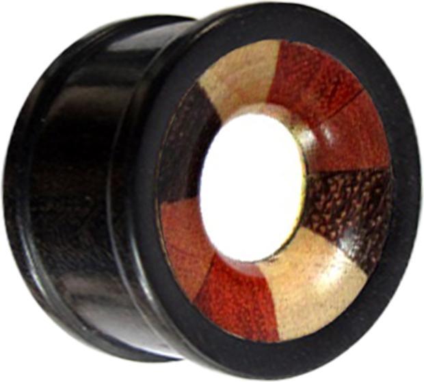 Produktbild Star Piercing Tunnel mit vier Schichtholz Einlage aus Arang Holz (ohne Messing, Organisch)