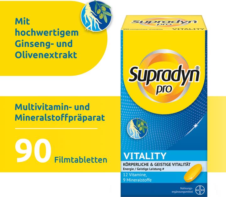 Image du produit Supradyn pro Vitality (90 pièce(s), Cachets, 160 g)