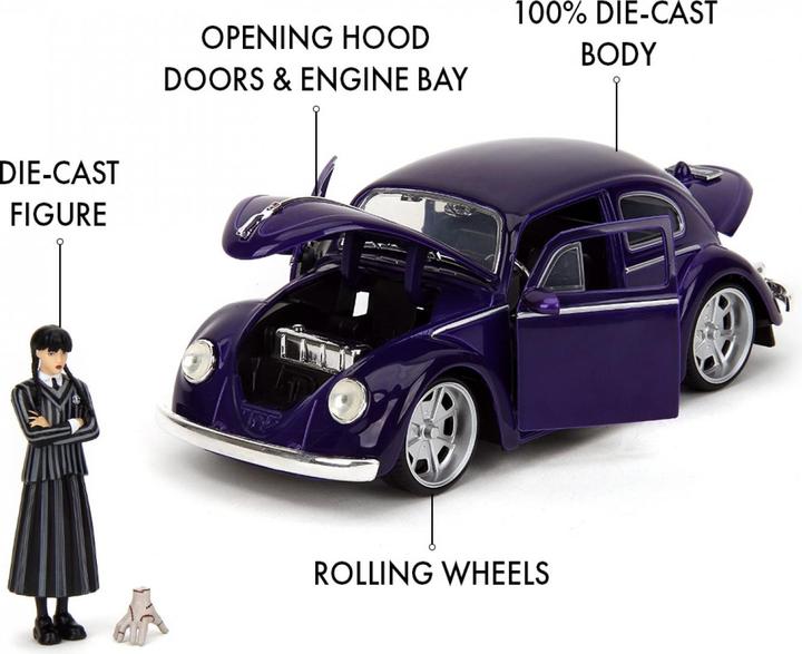 Image du produit Jada Wednesday Volkswagen Beetle 1:24