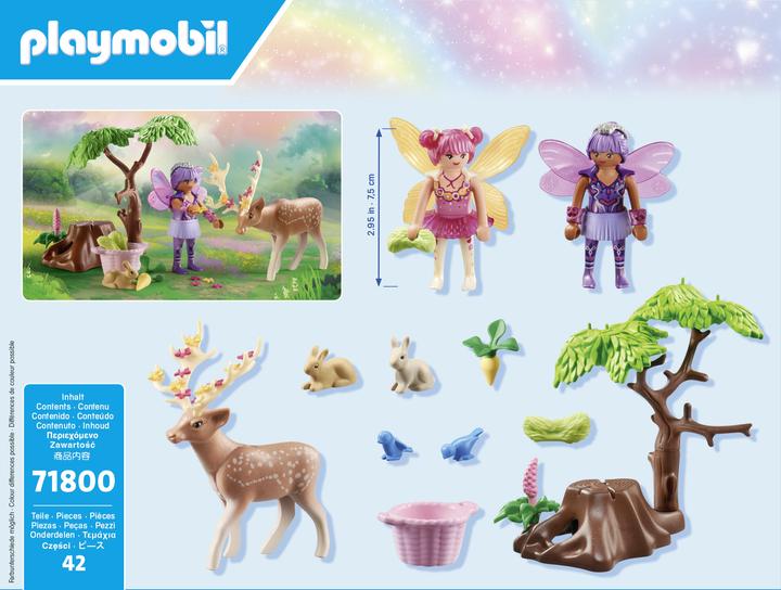 Productafbeelding Playmobil Feeën met schattige bosdieren (71800, Playmobil prinses magie)