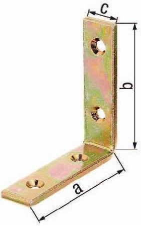 Productafbeelding Alberts Beugel extra sterk 80 x 80 x 20 mm verzinkt, dikke laag gepassiveerd 1 stuks. (1 Pcs.)