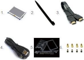 Produktbild OEM 5" TFT-Screen mit HDMI-Encoder Touch und Halterung (Transpar