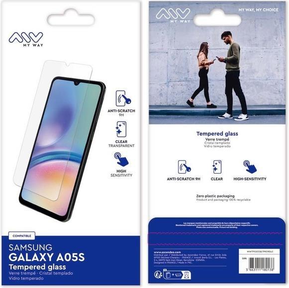 Actual product image My Way Scratch-resistant glass film Samsung Galaxy A05S (1 Piece, Samsung Galaxy A05s)