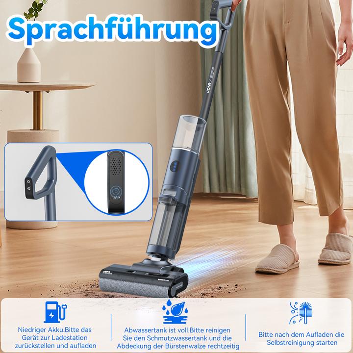 Produktbild Jonr ED12 Pro Nass Trockensauger 3-in-1 Staubsauger Kabellos,Beidseitige Kantenreinigung,9kPa