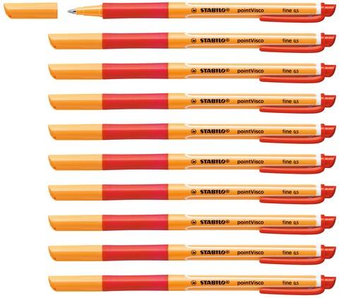 Actual product image STABILO pointVisco rollerball (Red, 10 x)