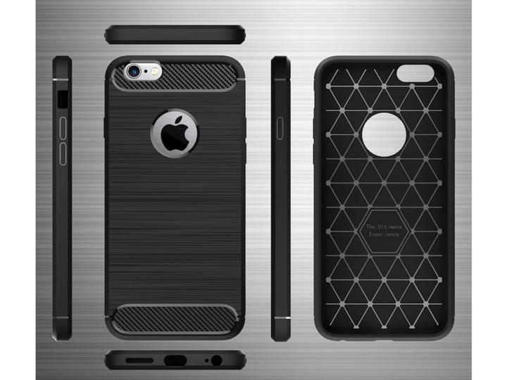 Actual product image Screenguard Apple iPhone 6/6S Case Carbon Brushed Soft TPU (Apple iPhone 6)