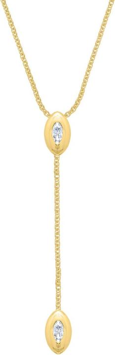 Produktbild Candy Y-Halskette Kezia, 925 Sterling Silber, vergoldet (18k vergoldet, 925 Sterling Silber, 42 - 45 cm)