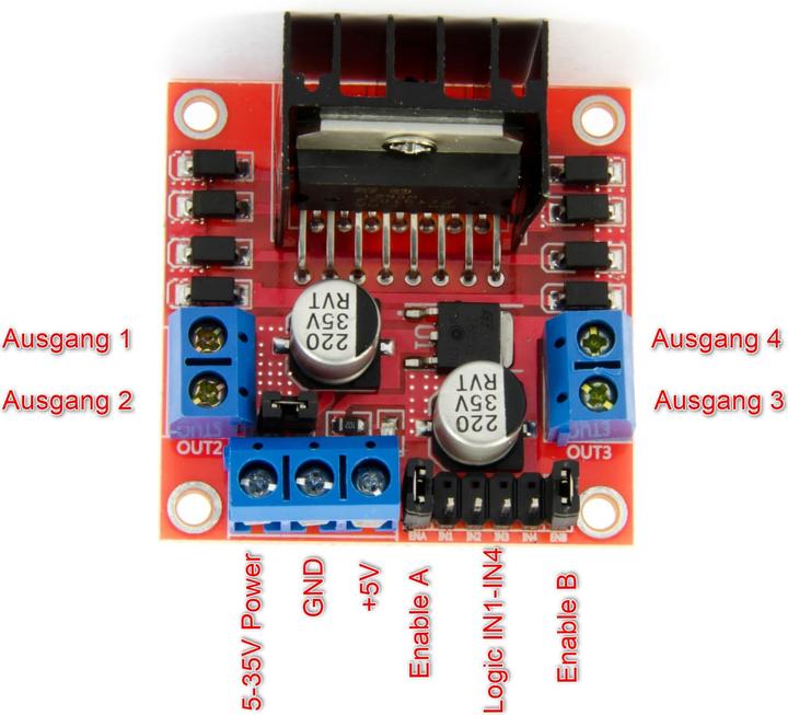 Image du produit Purecrea L298N Étage final de moteur pas à pas / Pont en H / Pilote de moteur DC