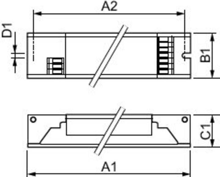 Image du produit Philips Ballast électronique HF-Pi 2x28/35/49/54W 91502330 T5 TC-L 55W TLC 60W 360x30x22mm
