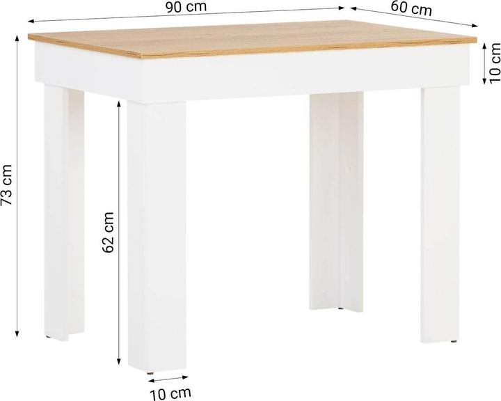 Produktbild Homestyle4u Esstisch mit 2 Stühlen Set