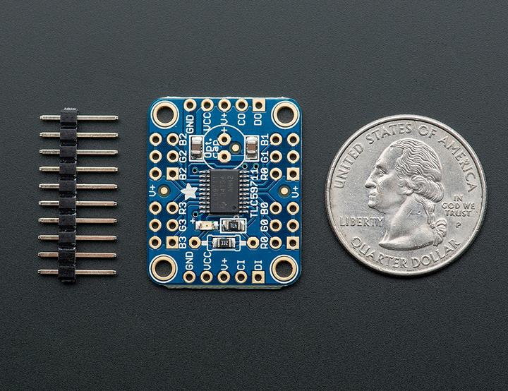 Image du produit Adafruit Driver LED PWM 12 canaux 16 bits SPI TLC59711 (Divers)