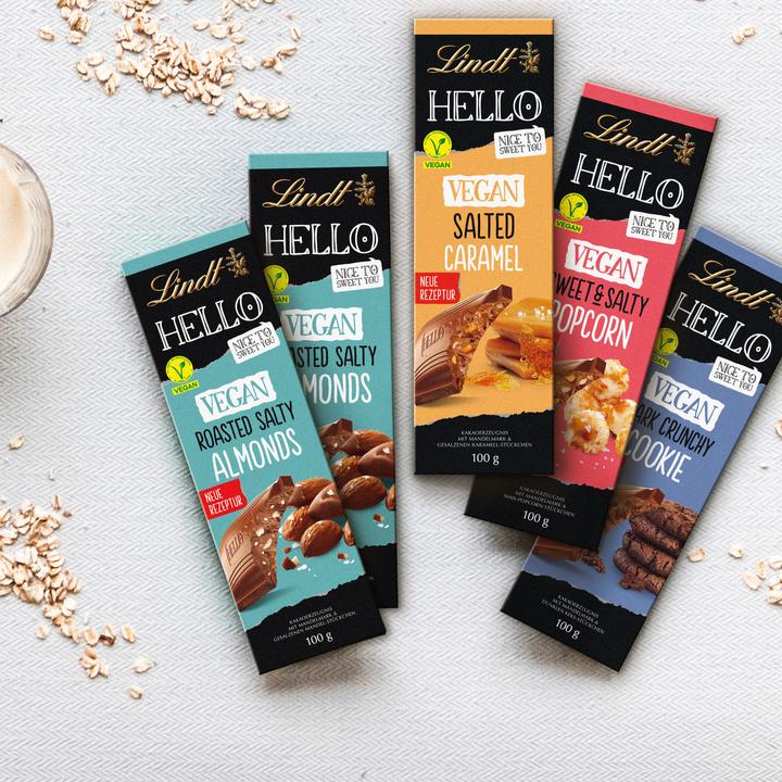 Produktbild Lindt Hello Vegan Salted Caramel Tafel (100 g)
