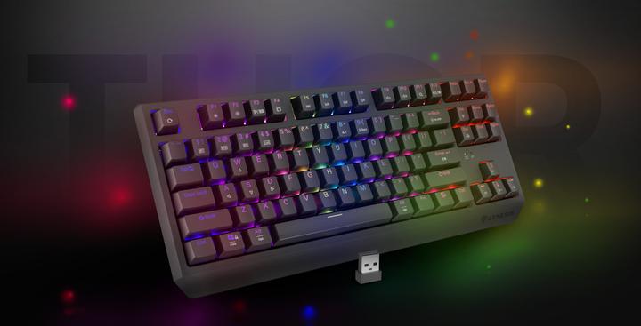 Produktbild Genesis Thor 230 TKL Wireless czarna RGB Outemu Red (US, Kabellos, Kabelgebunden)