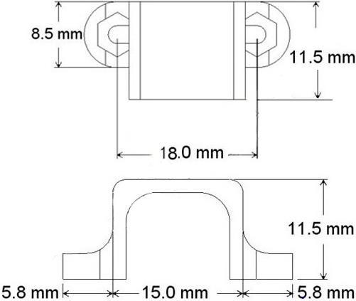 Immagine prodotto OEM Staffa Micro Metal Gearmotor Extended Black (Viti)