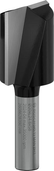 Produktbild Bosch Professional Zubehör Nutfräser, 8 mm, D1 20 mm, L 24,6 mm, G 56 mm. Für Handfräsen